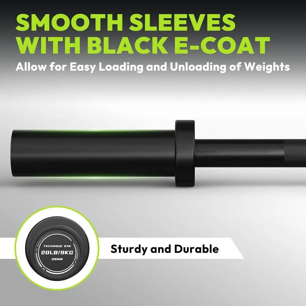 2-Inch 45 lb Weight Bar with Knurled Grip - 1000lb Capacity, Suitable for Powerlifting, Deadlifts, Squats, Bench Press, and Home