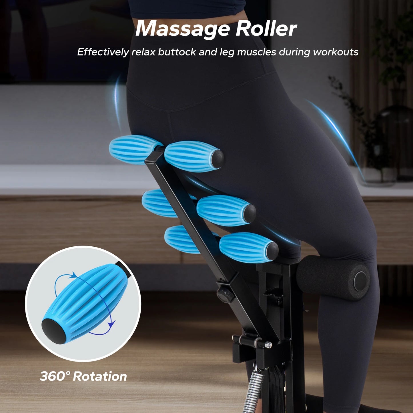MERACH Deep Squat Machine Adjustable Glutes Trainer Machine Core Leg Push Up Workout Machine Multifunctional Buttocks Machine