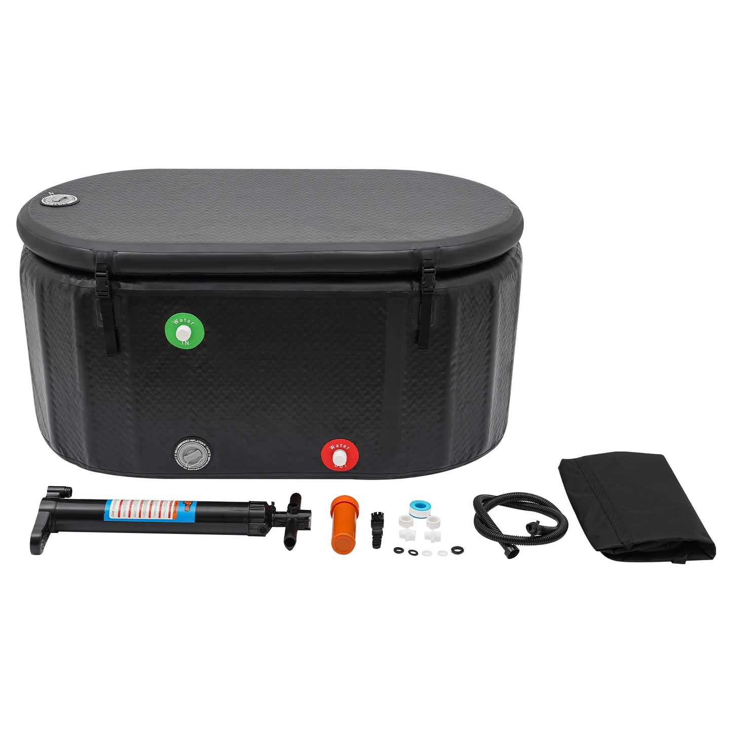275L Inflatable Ice Bathtub Cold Water Therapy Tub with Pump Cold Plunge Pool for Outdoor Camping Athletes Recovery Pain Relief