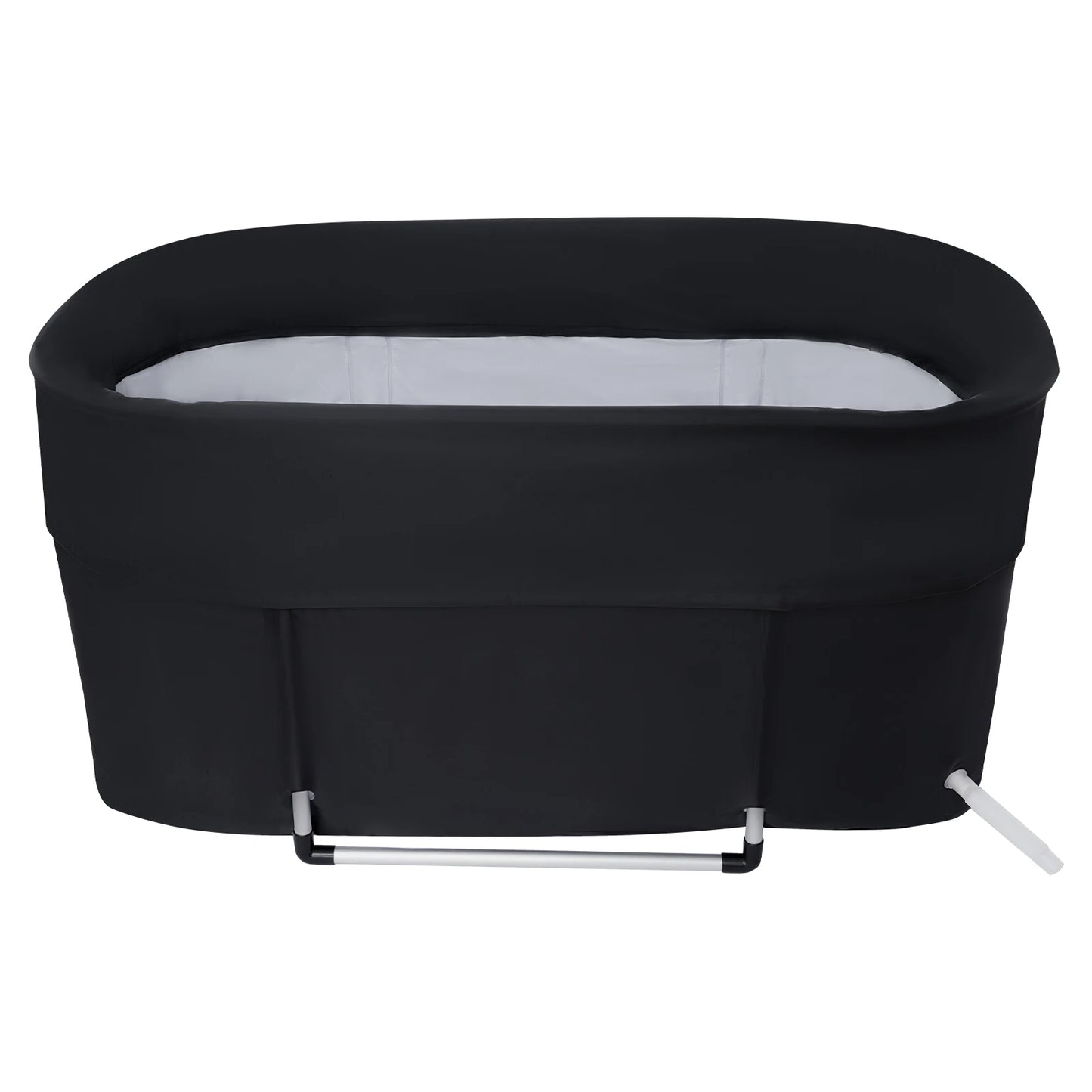 Ice Bath Tub for Athletes, Portable Cold Plunge Tub, Foldable Recovery Bath with PVC & Aluminum Frame, Floor-Mounted, 150kg Load, 100-150L Water, for Home Gym, Sports Training, Camping, RV