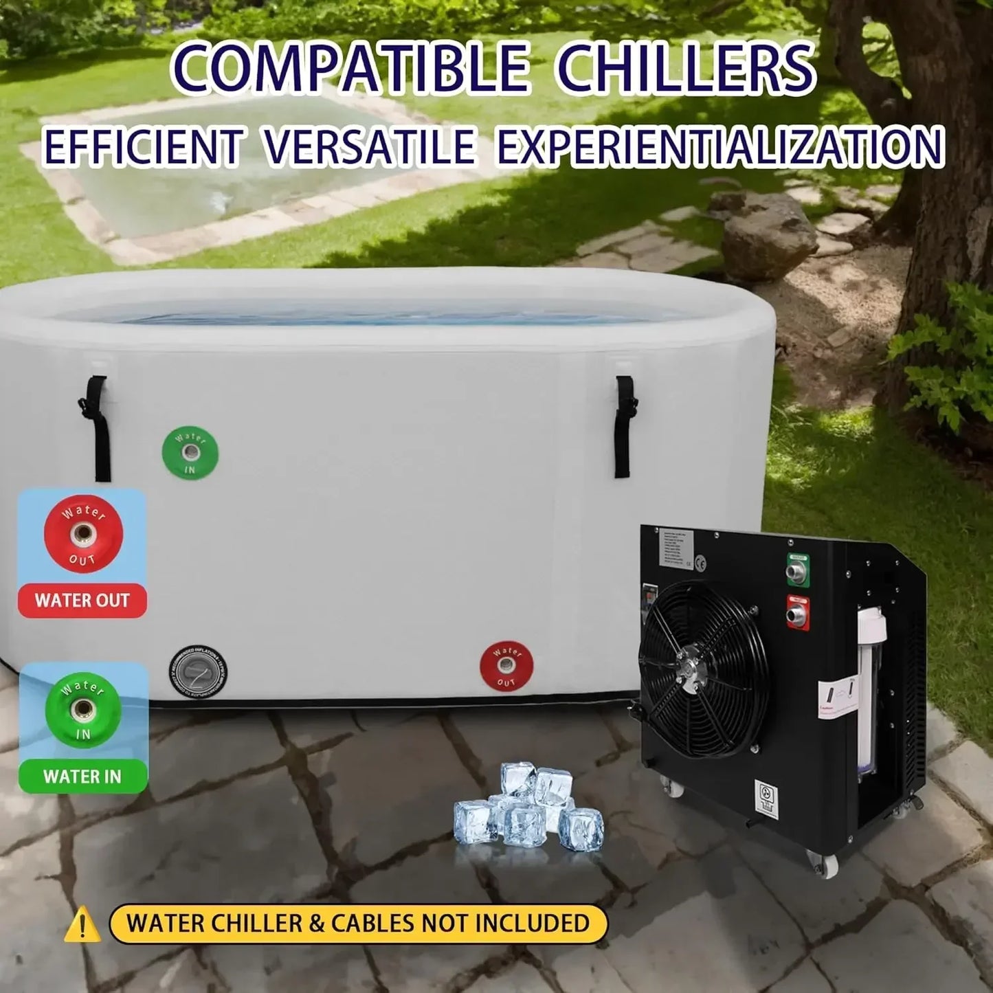 BestsellerBestsellerUltimate Cold Plunge Tub Inflatable Ice Bath Tub With Cover for Athletes Portable & XXL Size, Water Chiller