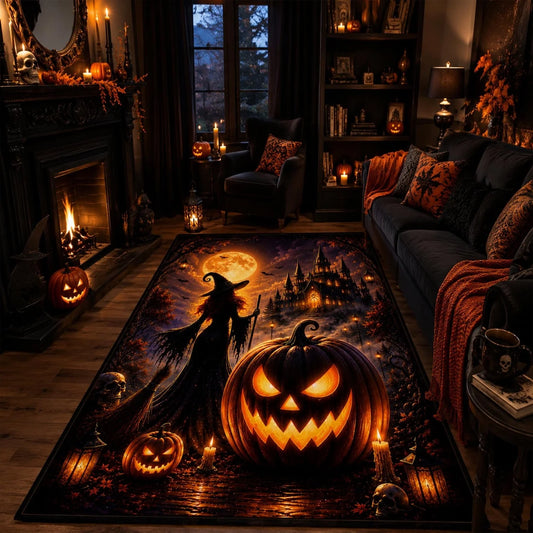 Halloween Carpet • Witch Carpet • Pumpkin Carpet • Gothic Carpet • Haunted House Decoration • Horror Decoration • Halloween Home Decoration.