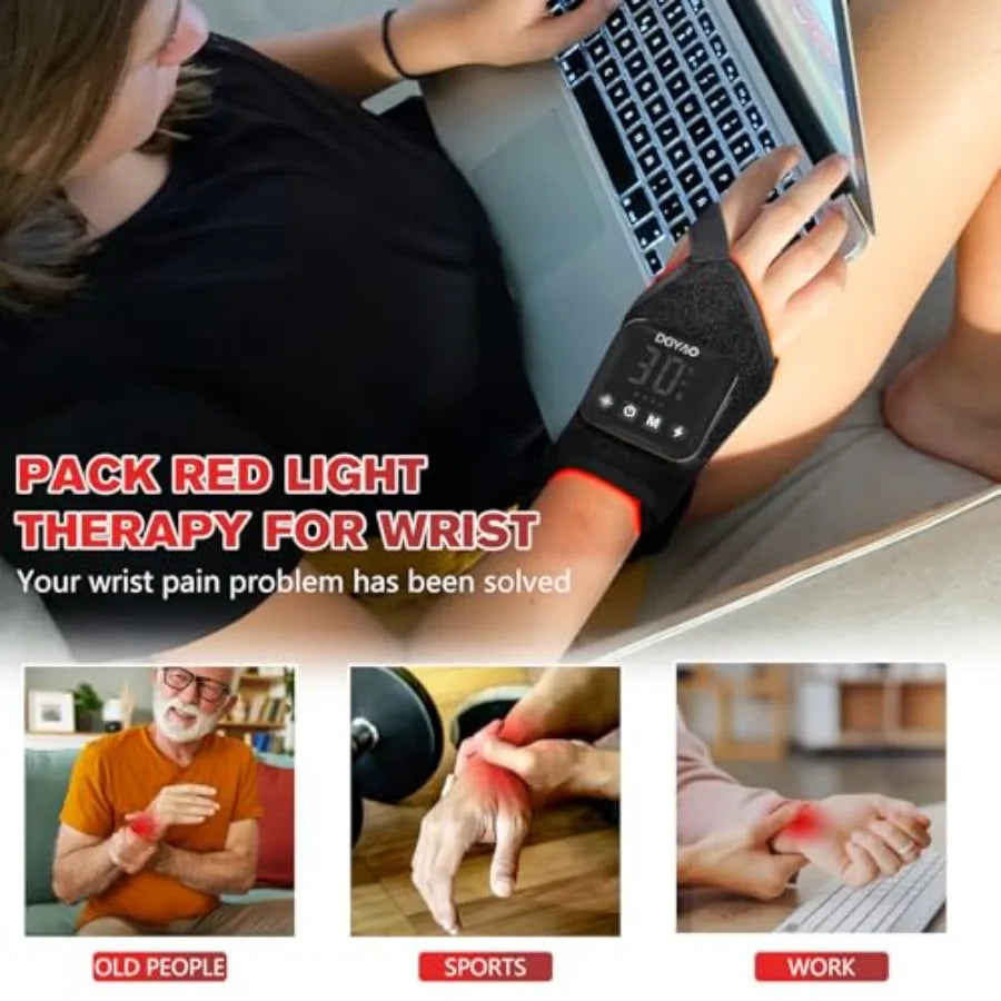 4000mAh Cordless Red Light Therapy for Ankle, Portable Infrared Light Therapy for Wrists Light with 660nm and 850nm NIR Light,