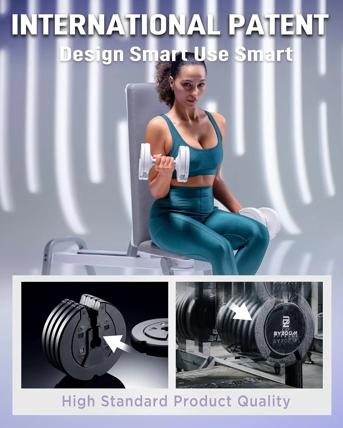 Adjustable Dumbbell Set - 12.5/25/27.5/75lb Options, 5-in-1 to 21-in-1 Versatile Hand Weights for Home Gym and Fitness Training