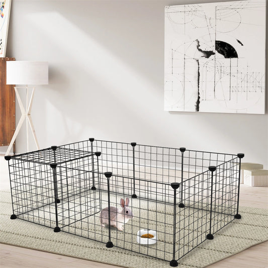 Pet Playpen Small Animal Cage Indoor Portable Metal Wire Yard Fence for Animals Guinea Pigs Rabbits Kennel Crate Fence Tent