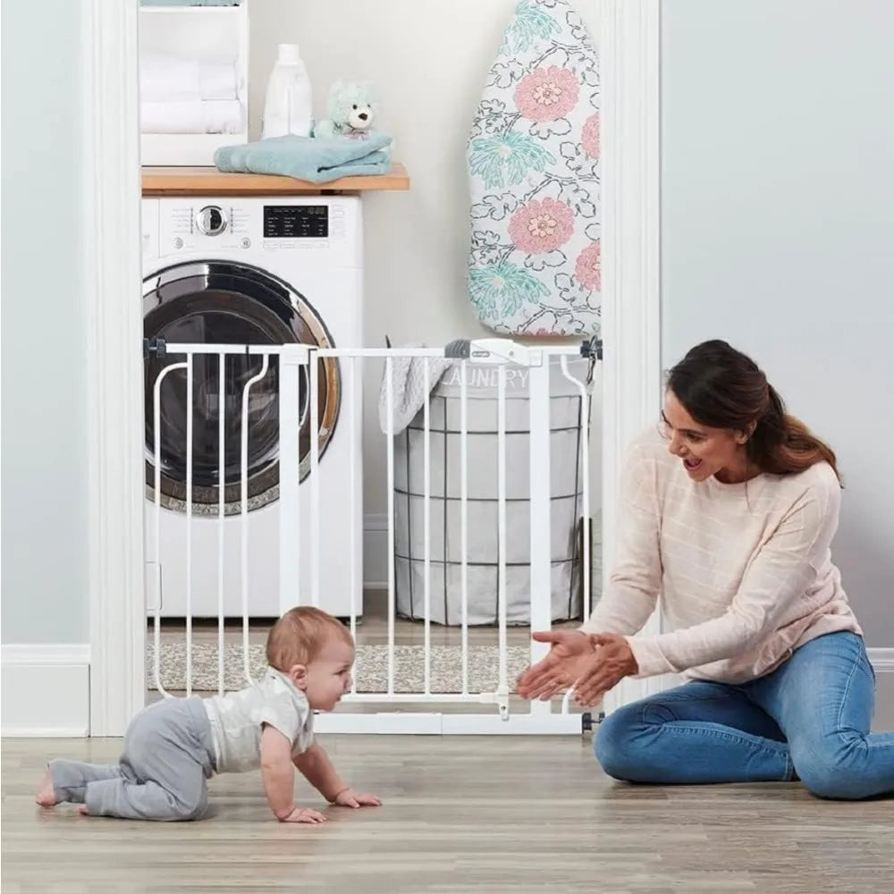 Extra Wide 38.5-Inch Pressure Mount Safety Gate for Stairs and Doorways, Child and Pet Friendly, Easy Installation