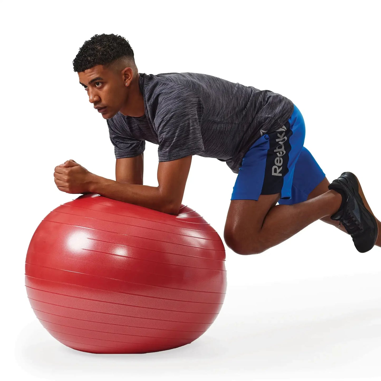 Home Gym Weighted Stability Ball 55-75CM, Anti-Burst with Pump for Balance Core Training & Exercise Workouts
