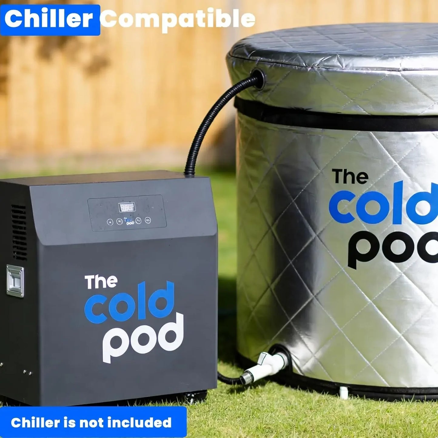 Cold Plunge Tub 85 Gal Round Tub Full Wrap UV Reflective Insulation Cover Bundle Indoor Outdoor Use Portable Ice Bath Tub Athlet