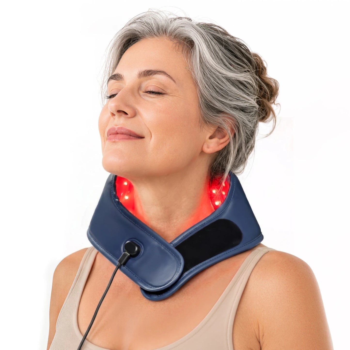 Hello Face L1 Portable Neck Pain Relief Device – 147 LED Red & Near-Infrared Light , 10Hz/40Hz Pulse Technology, 3000mAh Battery