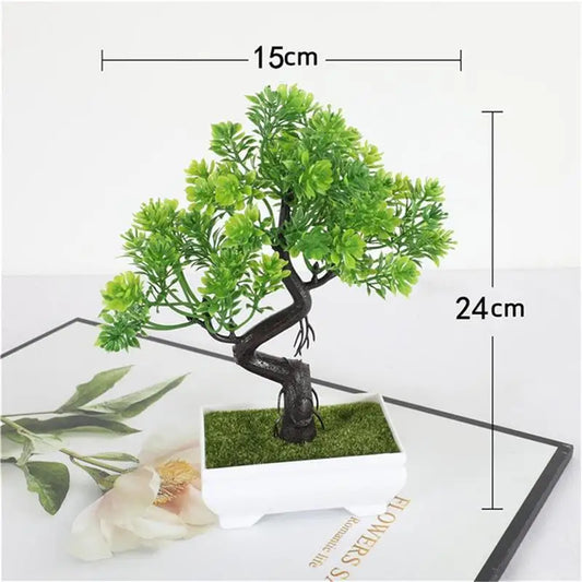 Garden Arrangement Ornaments Plastic Plants Bonsai Small Tree Pot Fake Plant Potted Flower Home Room Table Decoration 2028