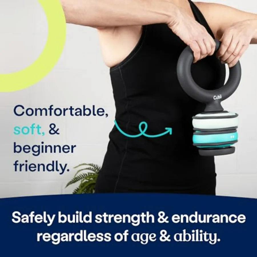 Build Adjustable Kettlebell Set - Includes Two SoftRings Removable Interchangeable Soft Weights