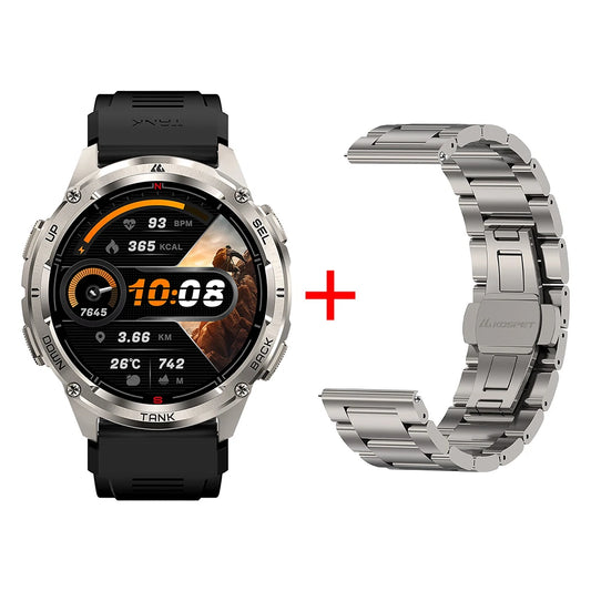 KOSPET TANK T3 Ultra 2 GPS Smart Watches Men Compass Altimeter Barometric 5ATM IP69K Waterproof AMOLED Bluetooth Call Mens Watch