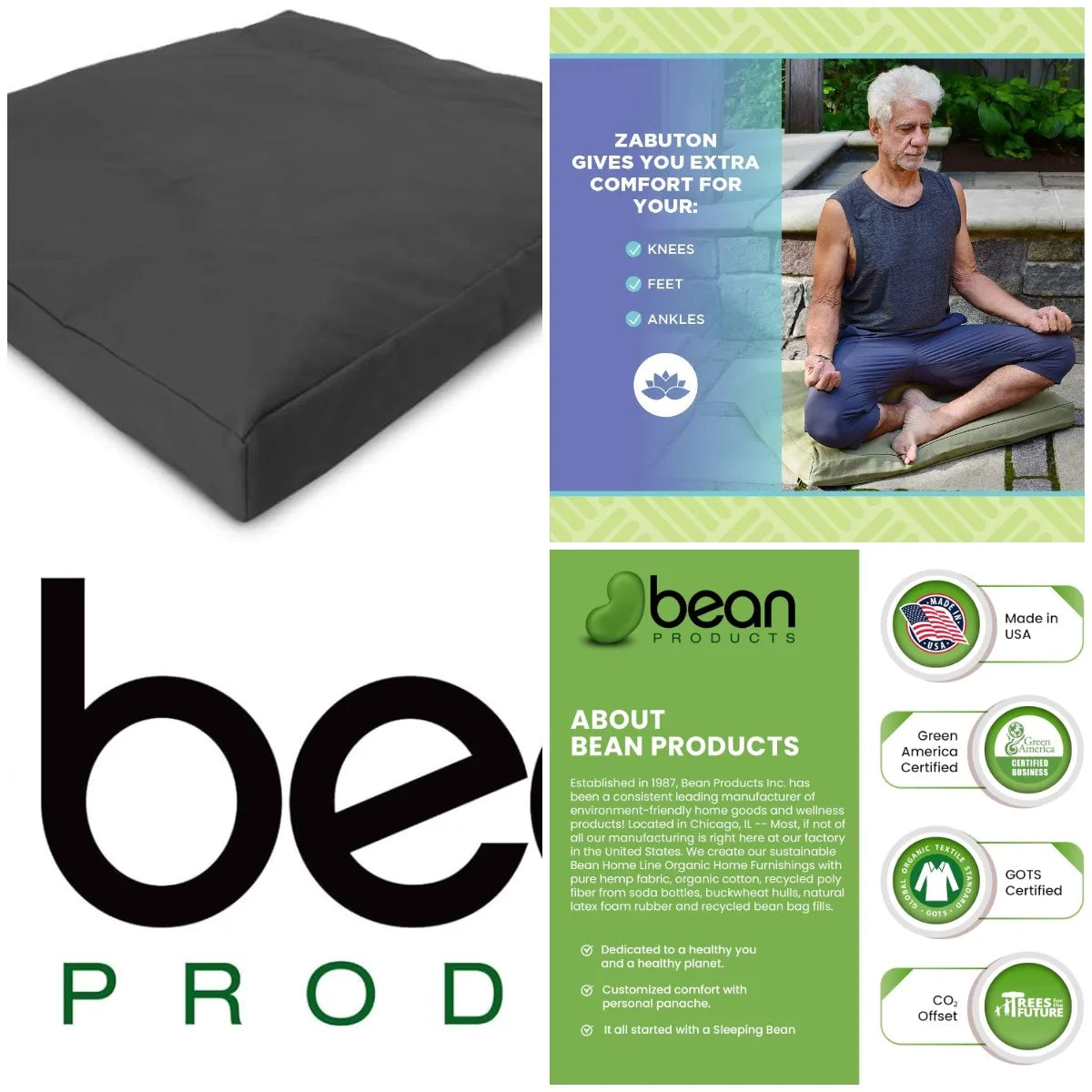 Zabuton Meditation Cushion for Yoga Workout - Supportive Floor Seat Cushion for Enhanced Comfort And Proper Posture