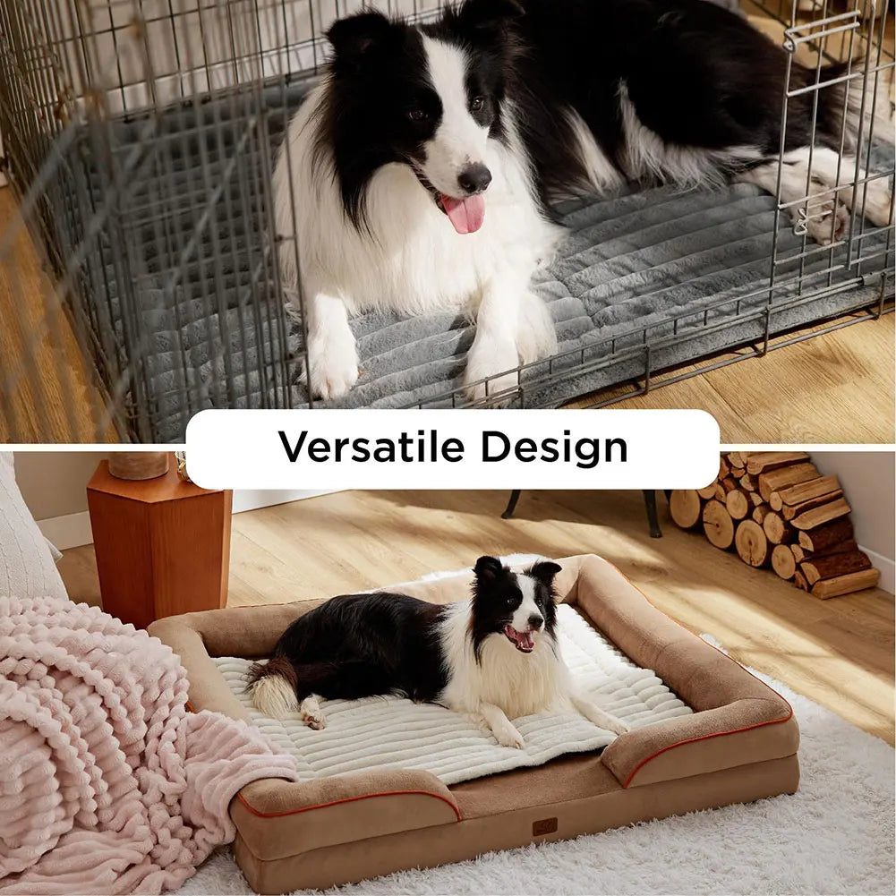 Pet Bed Self-Warming Ultra Soft Fleece Warm Cozy Sleeping Mat for Cat Dog Machine Washable Furniture