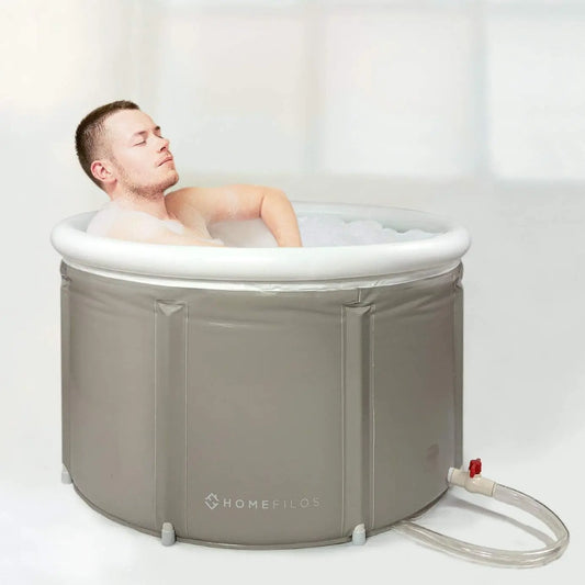 Portable Bathtub Large Ice Bath and Cold Plunge for Athletes Inflatable Adult Size Japanese Soaking Hot Tub for Shower Stall