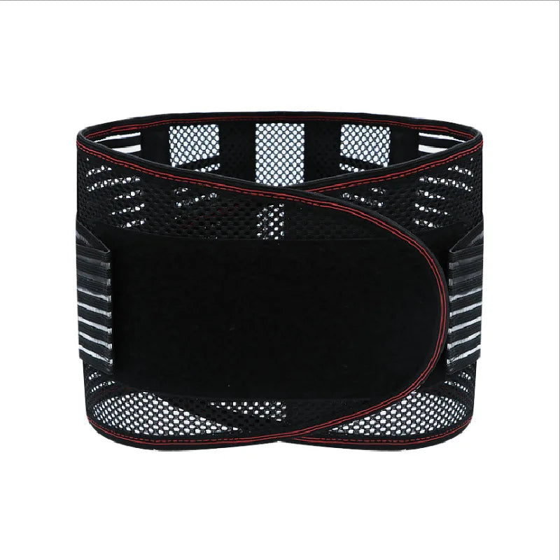 ‌Breathable Mesh Lumbar Support Belt with Self-Heating for Summer Fitness, Elderly & Adult Waist Pain Relief