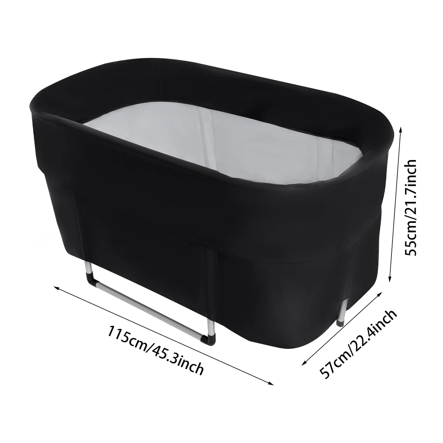 6-layer Insulation Portable Bathtub, 45.3*22.4*21.7in Foldable Bath With Storage Bag, Outdoor Indoor Cold&Hot Bidet For Homes, RVs, Travel, Camping