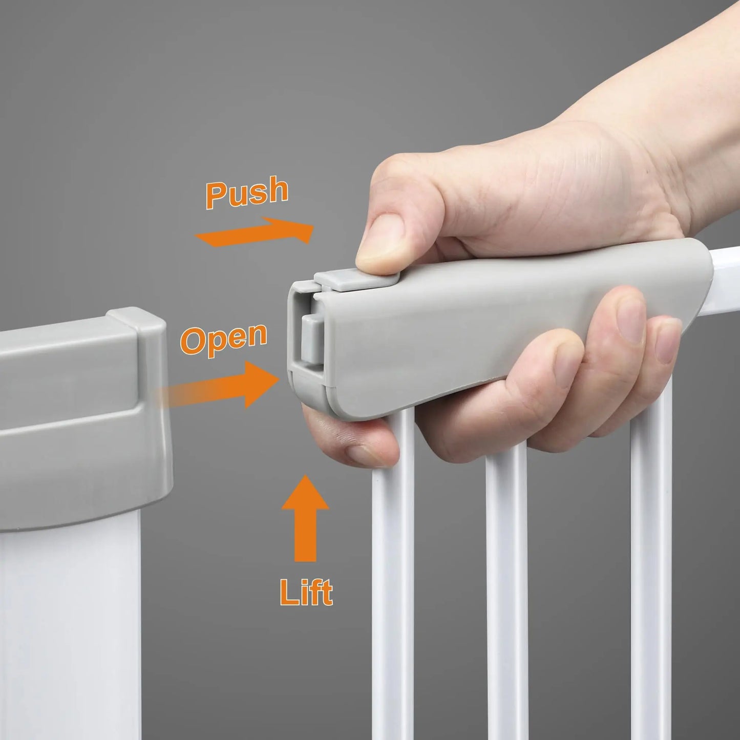 Pet Gate 30.5-40in Adjustable, Auto Close with Extension Kits New White