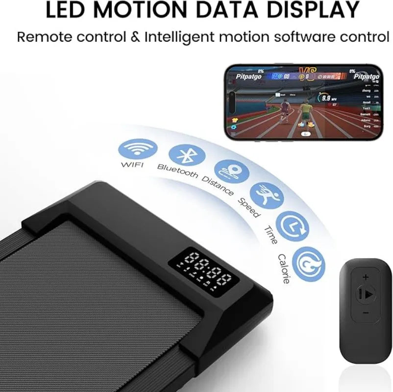 Superun  2-in-1 Home/Office 2.5 HP Walking Treadmill,mini Treadmills for Small Spaces with APP & Remote Control