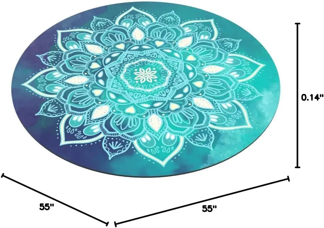 Pilates Mat Round Oversize Yoga Mat Suede Rubber Non-Slip Dia 140cm