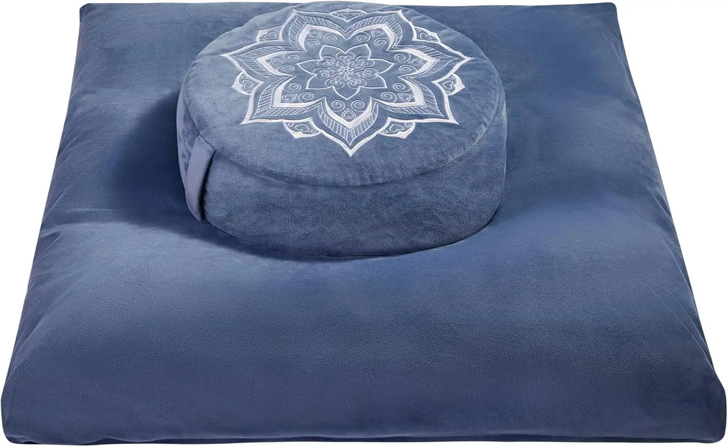 Meditation Zafu Cushion Set with Buckwheat Hulls & Memory Foam - Ergonomic Support for Yoga & Sitting