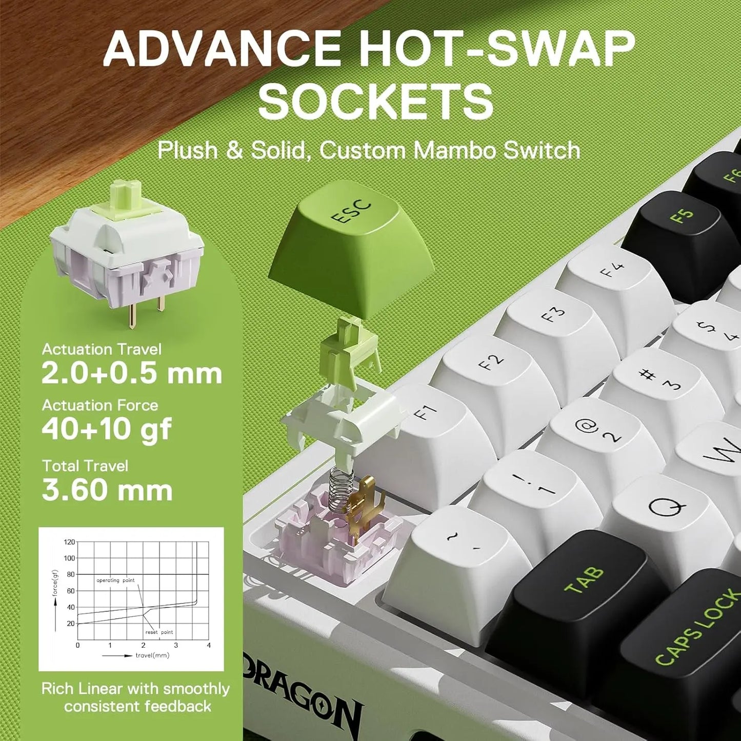 Redragon K686 PRO 98 Keys Wireless Gasket RGB 3-Mode PBT 5-Layer Noise Dampening Hot-Swap Gaming Mechanical Keyboard