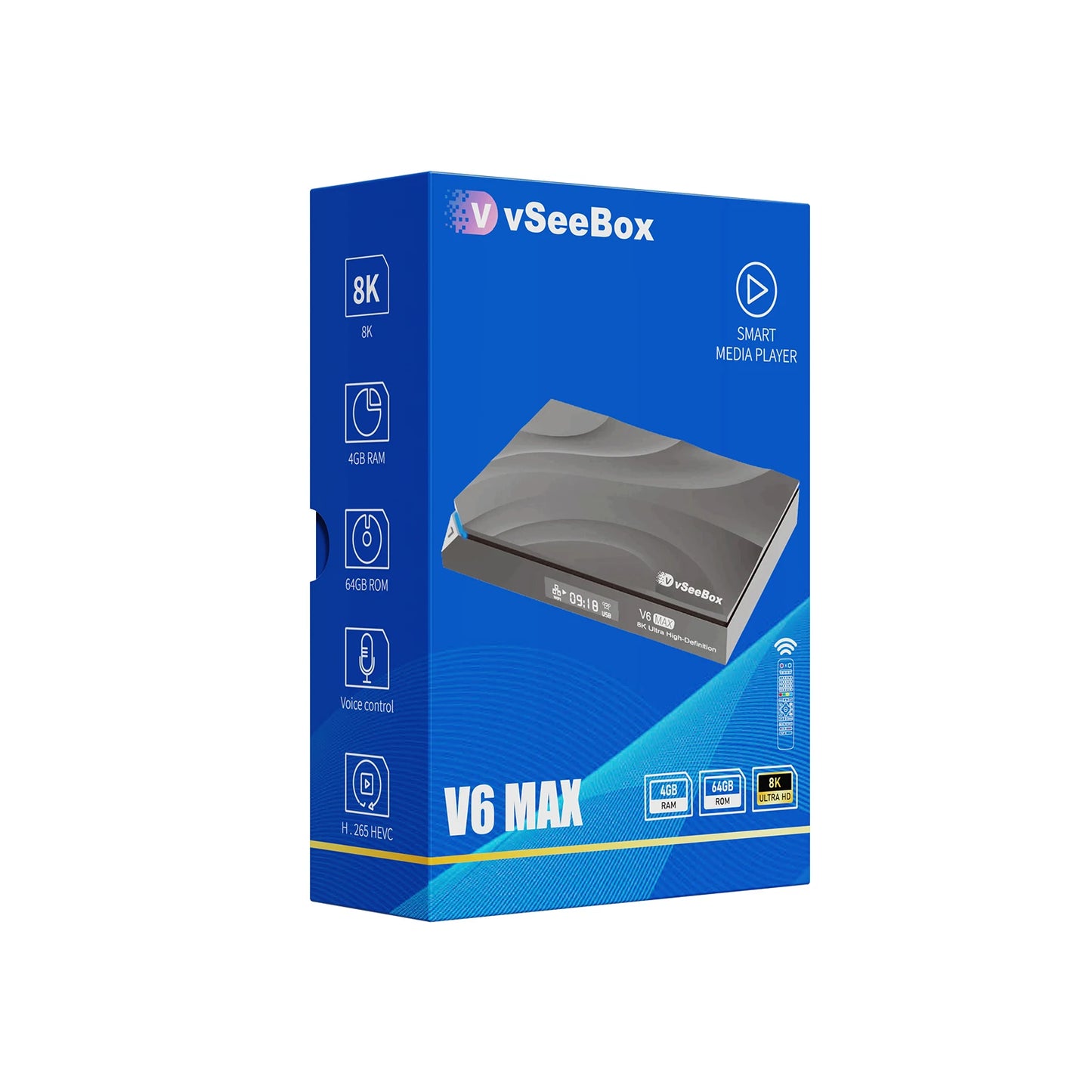 vSeeBox V6 Max 64GB 8K HD Officially Authorized Voice Control