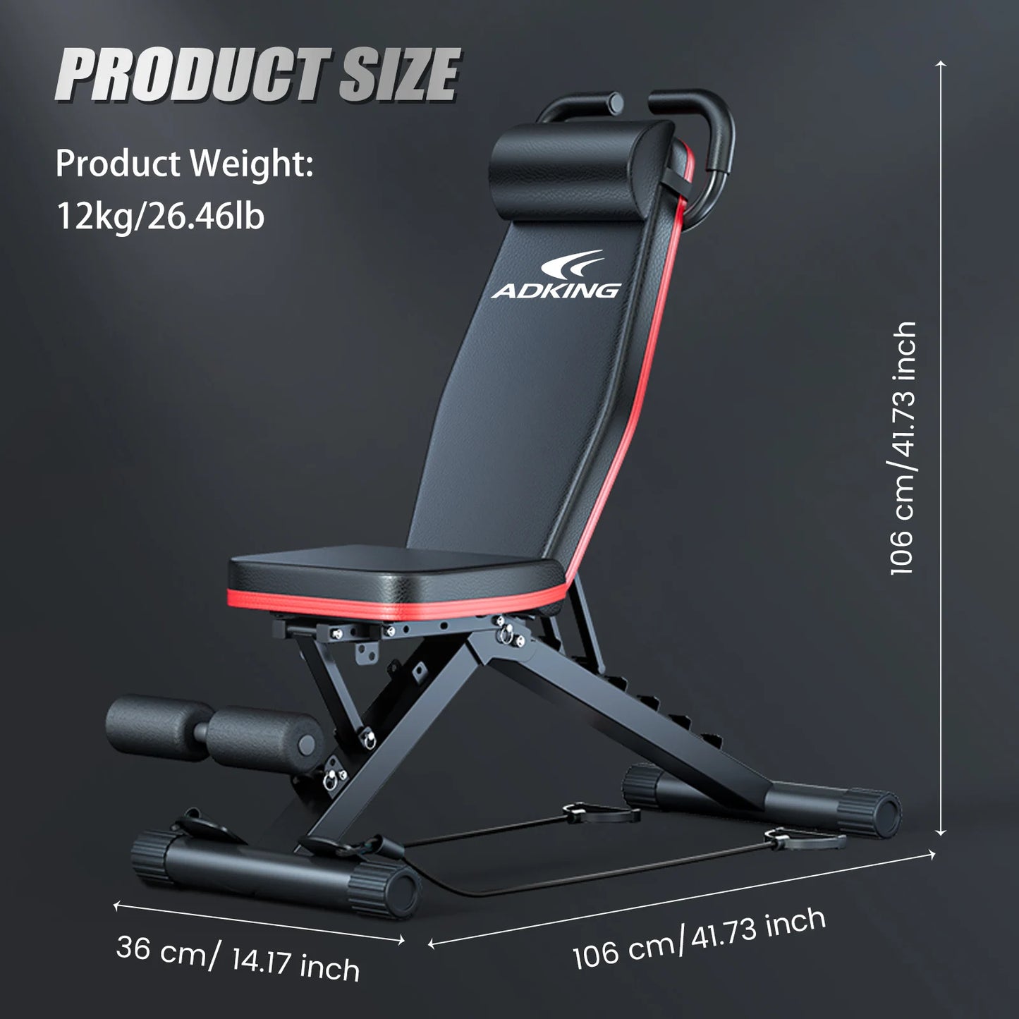 Adjustable Weight Bench Press Dumbbell Multi-Functional Full Body Workout Bench Foldable Incline Decline for Home Gym 1000 lbs