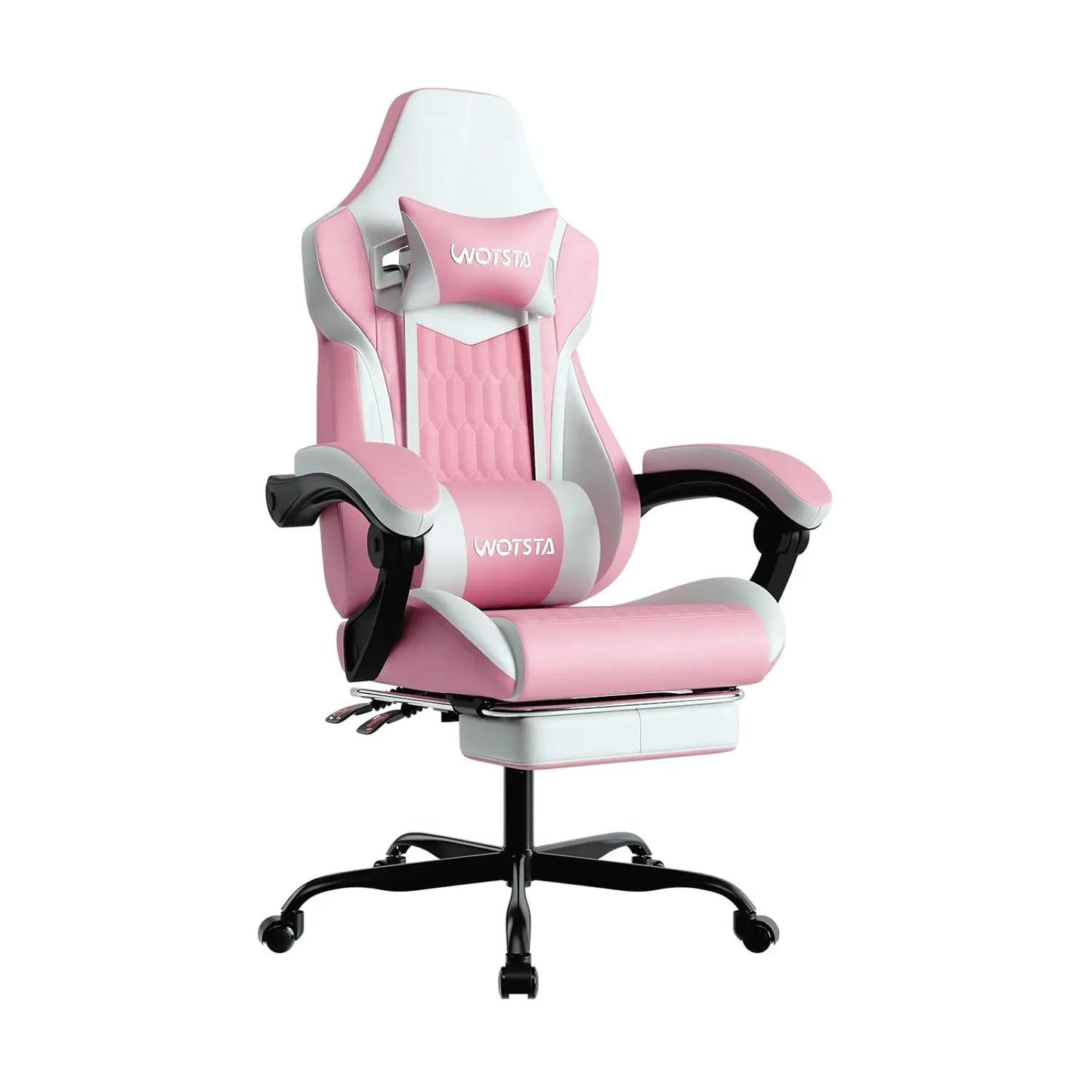 Gaming Chair with Footrest, High Back Gaming Chairs PVC Leather Ergonomic Gamer Chair with Adjustable Headrest, Customized