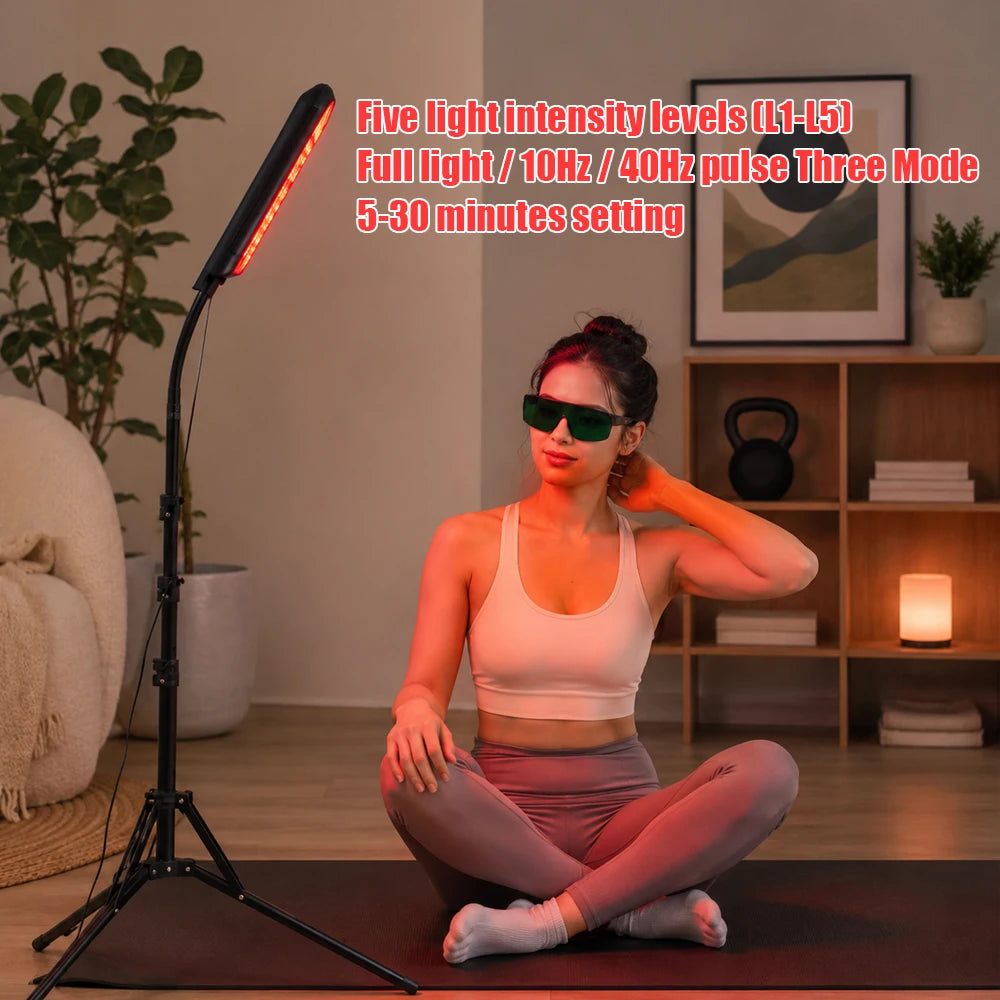 Red Light Lamp for Face Body Red Light Panel Infrared Light Device Adjustable Stand With 660nm & 850nm Home Body Facial Care