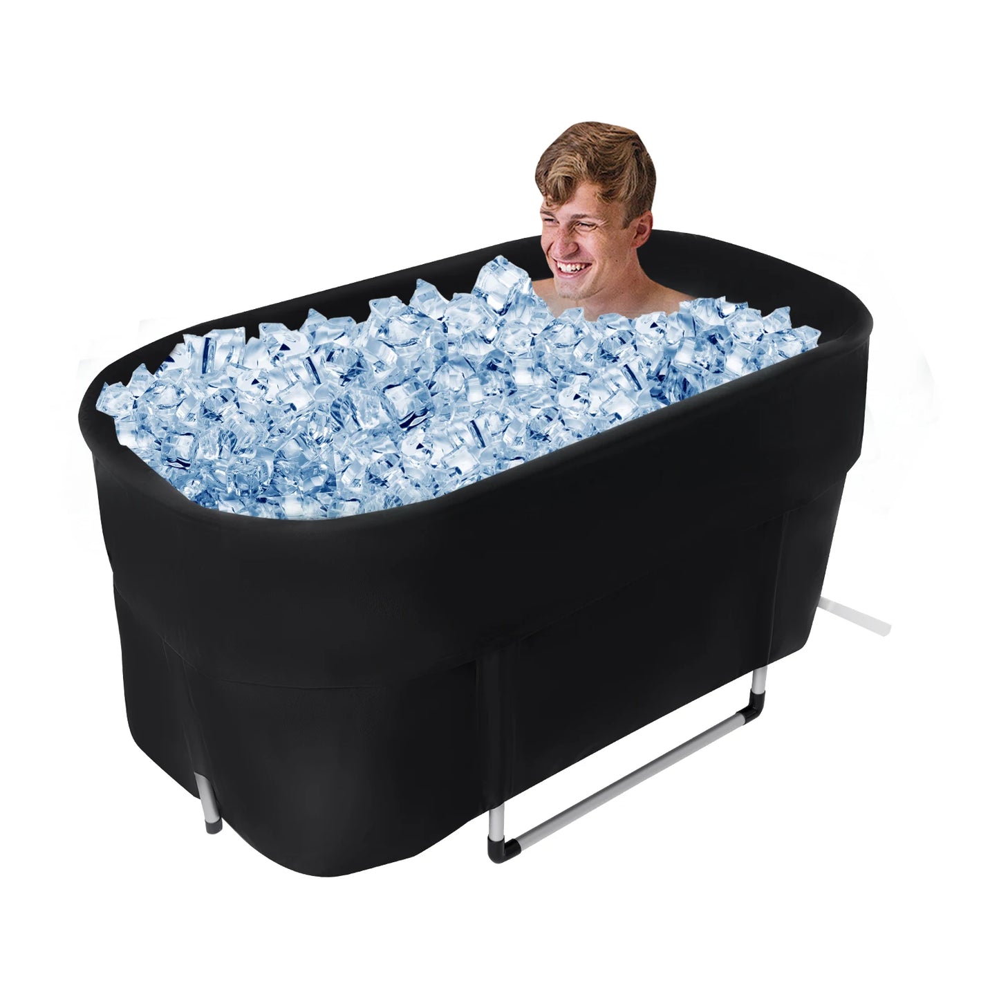 6-layer Insulation Portable Bathtub, 45.3*22.4*21.7in Foldable Bath With Storage Bag, Outdoor Indoor Cold&Hot Bidet For Homes, RVs, Travel, Camping