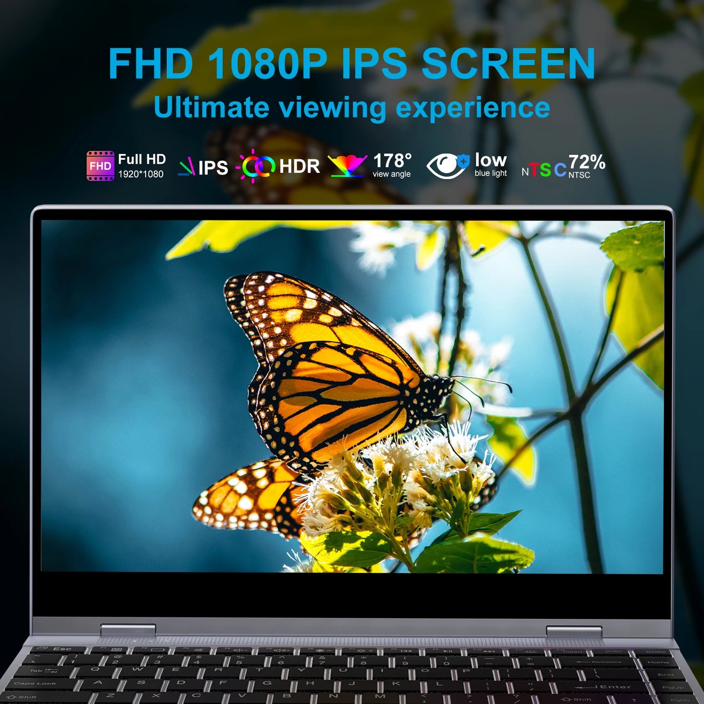Dopesplay 14.1Inch Portable Monitor Lapdock Built-in 50000mAh Battery 10-Points Touchscreen 1080P HDR IPS Second Screen extender
