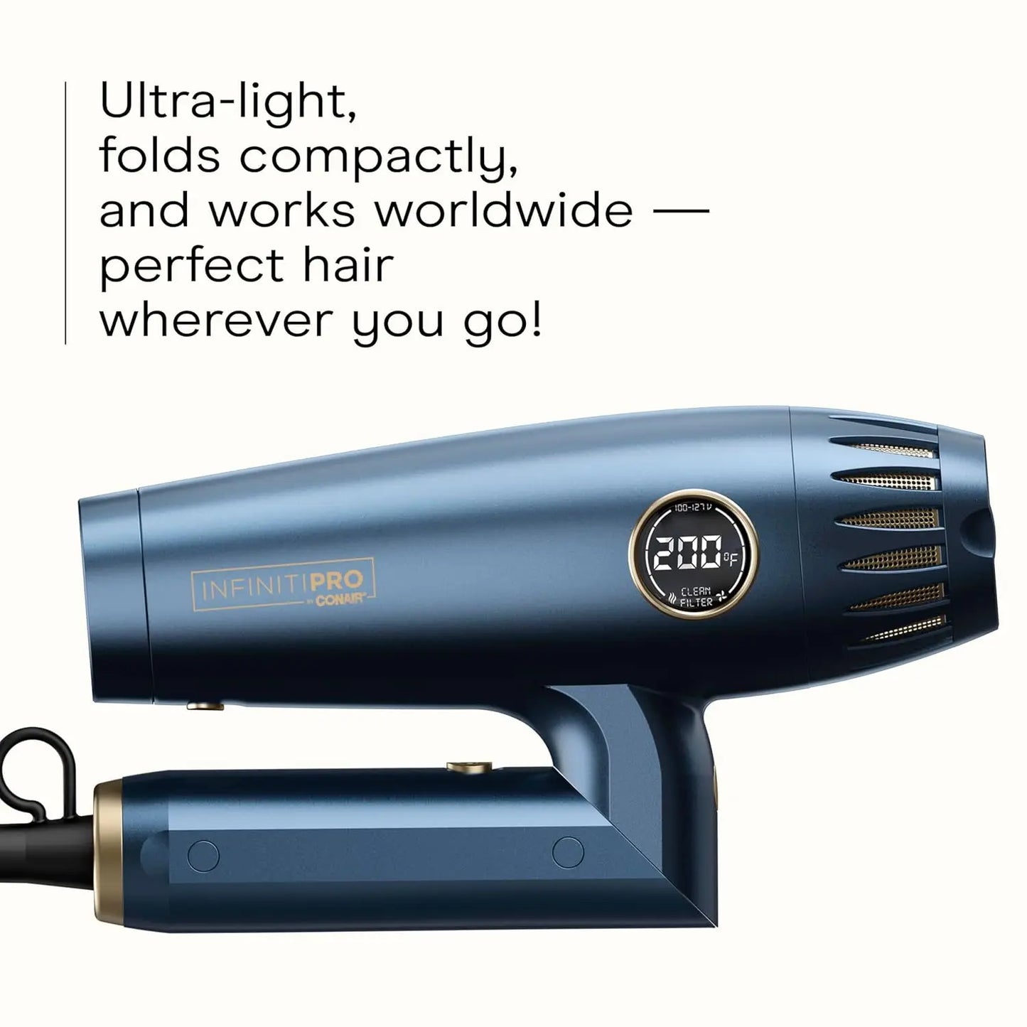 Infiniti PRO by DigitalAIRE 2.0 Hair Dryer, 1875W Frizz-Reducing Ionic Hair Blow Dryer with Diffuser