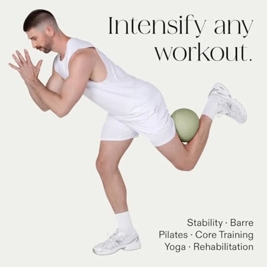 Pilates Ball, Non-Weighted Exercise Ball - Small 8" Yoga Ball for Barre, Stretching, Strength and Core Training - Workout Acces
