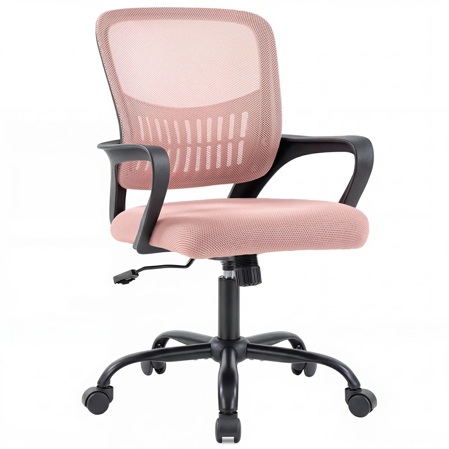 JHK Ergonomic Mesh Fixed Armrest Office Computer Chair Adjustable Swivel Mid-Back Computer Desk Chair with Lumbar Support