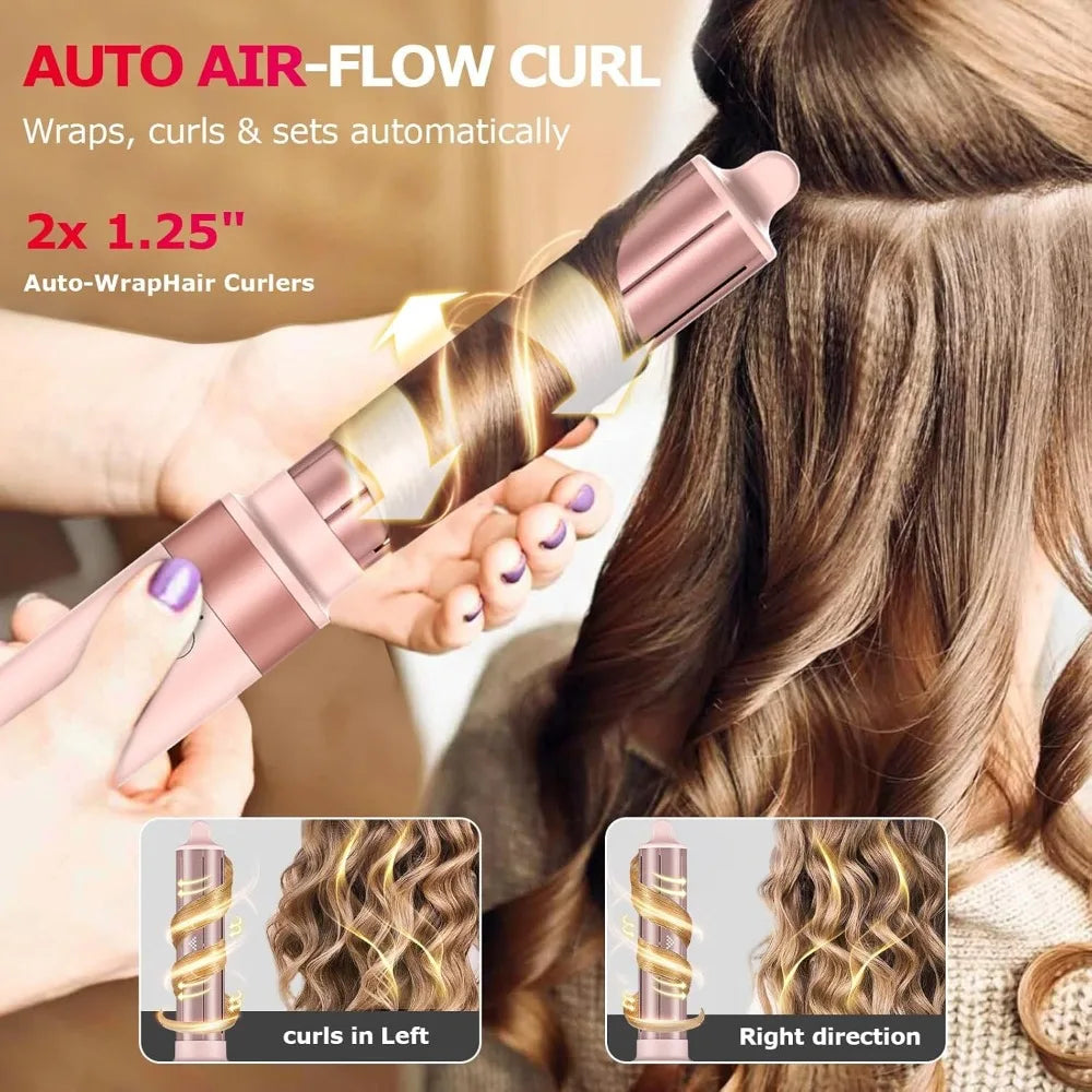 MESCOMB 5 in 1 High-Speed Hot Air Styler   Professional Frizz-Free Hair Dryer Brush, Fast Drying Hair Dryer with Diffuser