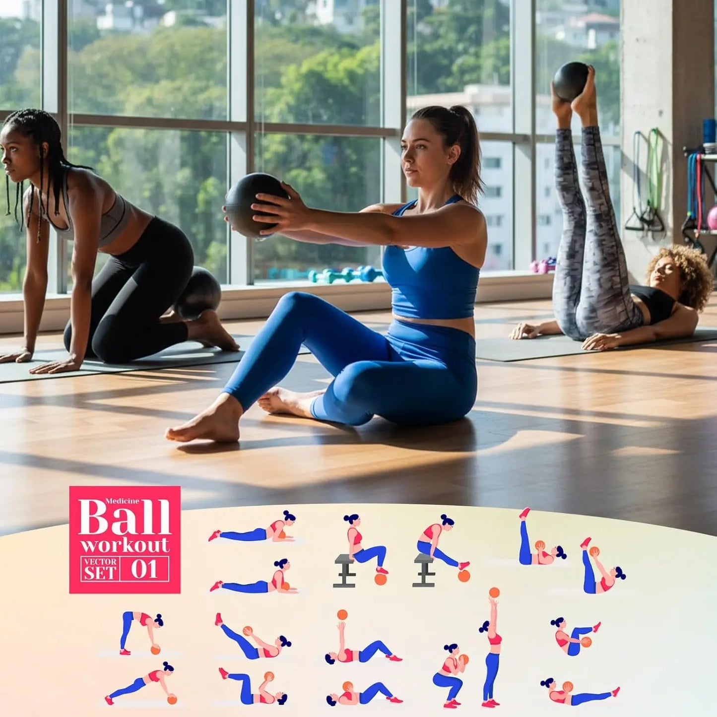 20 Pack 9 Inch Mini Pilates Balls with Pump & Inflation Tubes Bulk Yoga Exercise Balls for Barre