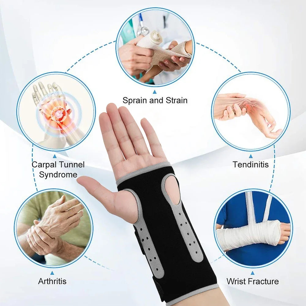 1 Pcs Wrist Brace for Carpal Tunnel Relief Night Support Hand Brace, Adjustable Wrist Support for Tendonitis, Arthritis, Sprains