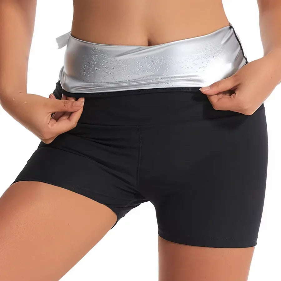 Women Sauna Sweat Pants Thermo Fat Control Legging Shapers Fitness Control Panties Workout Sauna Suits Waist Slimming Shorts