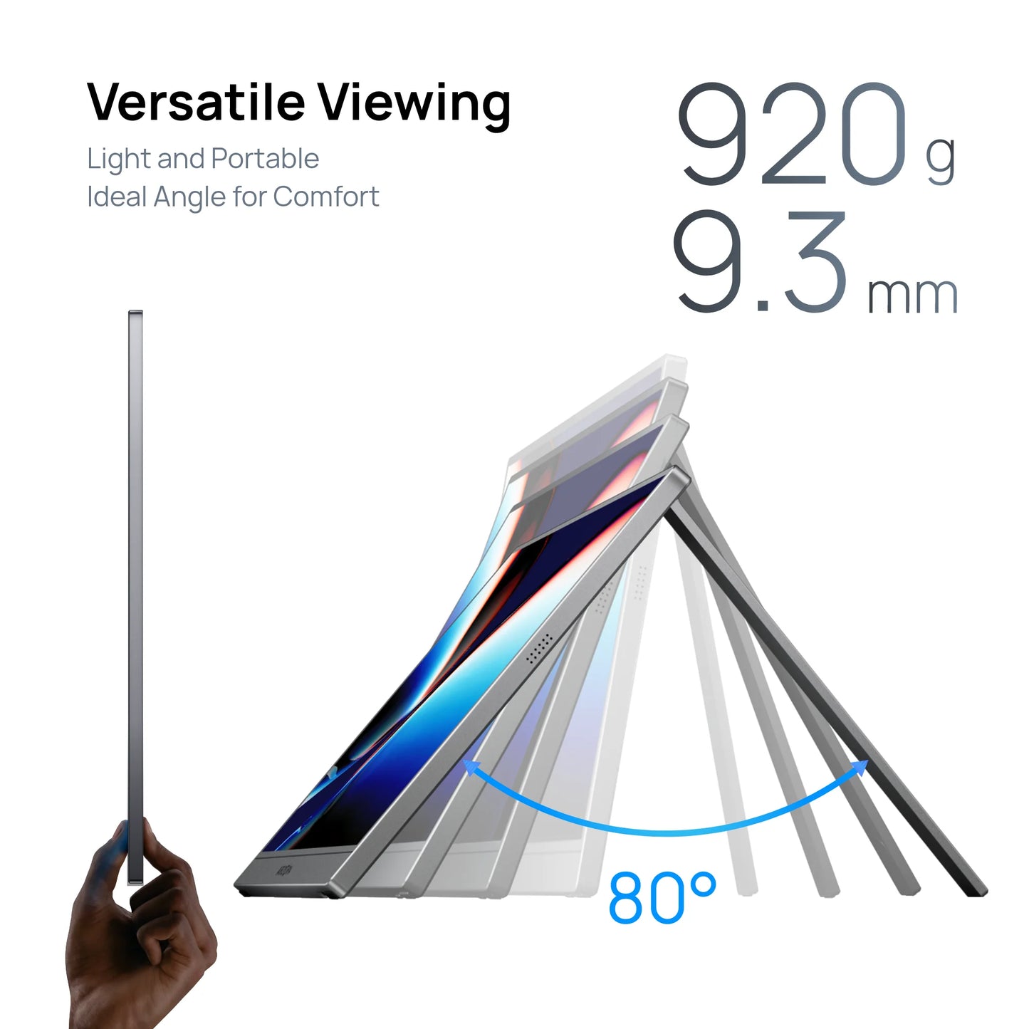 ARZOPA 17.3 inch Portable Monitor FHD-IPS Panel 100% sRGB Second Screen for Laptop for PS/Steam/Deck/Switch/PC/Mac