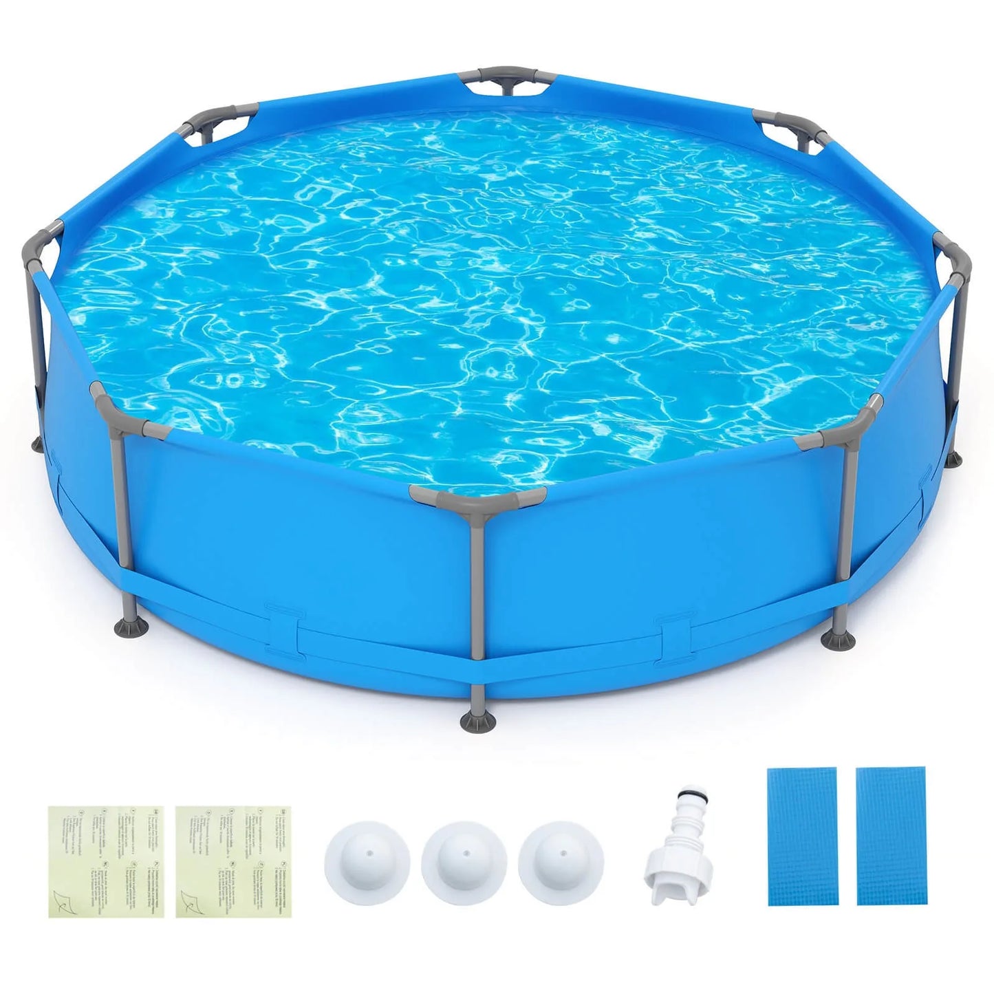 Outdoor Hot Tubs 1158 Gal Outdoor Family Swimming Pool with Metal Frame Multi Layer PVC Fabric