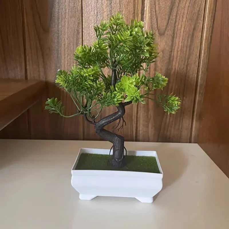 Garden Arrangement Ornaments Plastic Plants Bonsai Small Tree Pot Fake Plant Potted Flower Home Room Table Decoration 2028