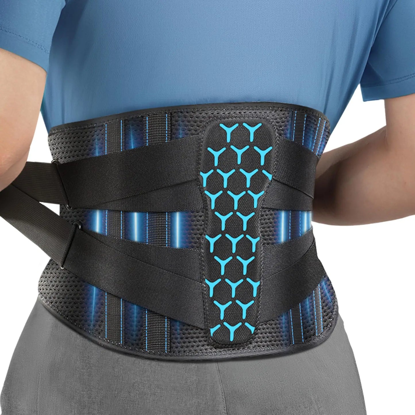 Back Brace for Lower Back Pain, Sciatica, Herniated Disc, Scoliosis, Back Support Belt with Soft Pad, Lightweight Lumbar Brace