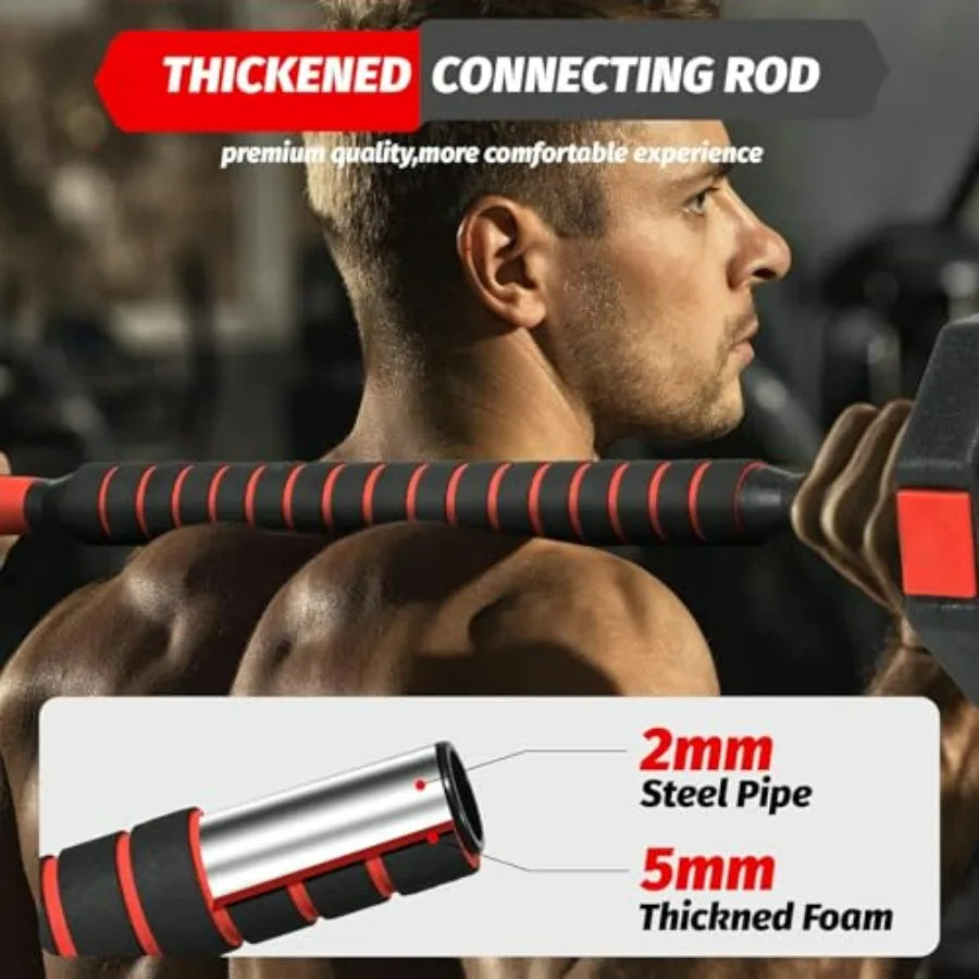 4-in-1 Octagonal Adjustable Dumbbell Set 66 Lbs Converts to Barbell Kettlebell Push-Up Stand Home Gym Free Wghts for Men Women