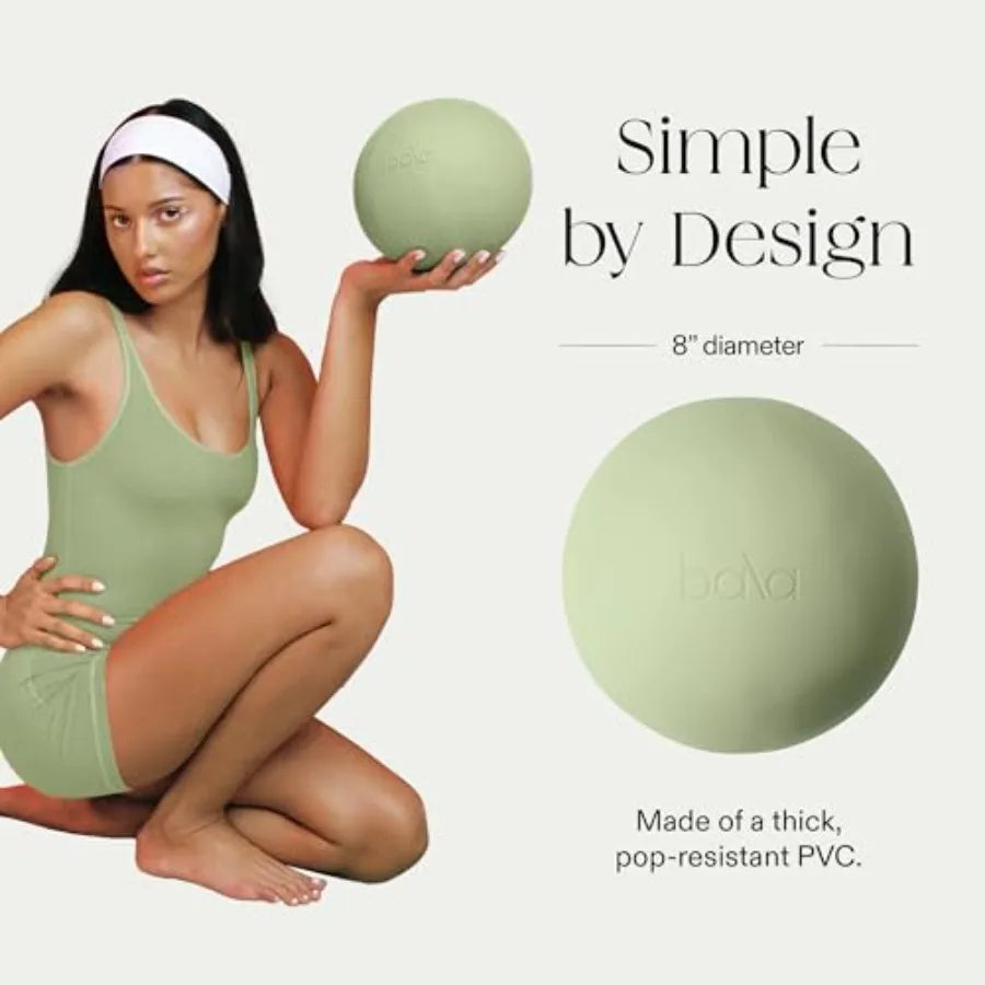 Pilates Ball, Non-Weighted Exercise Ball - Small 8" Yoga Ball for Barre, Stretching, Strength and Core Training - Workout Acces