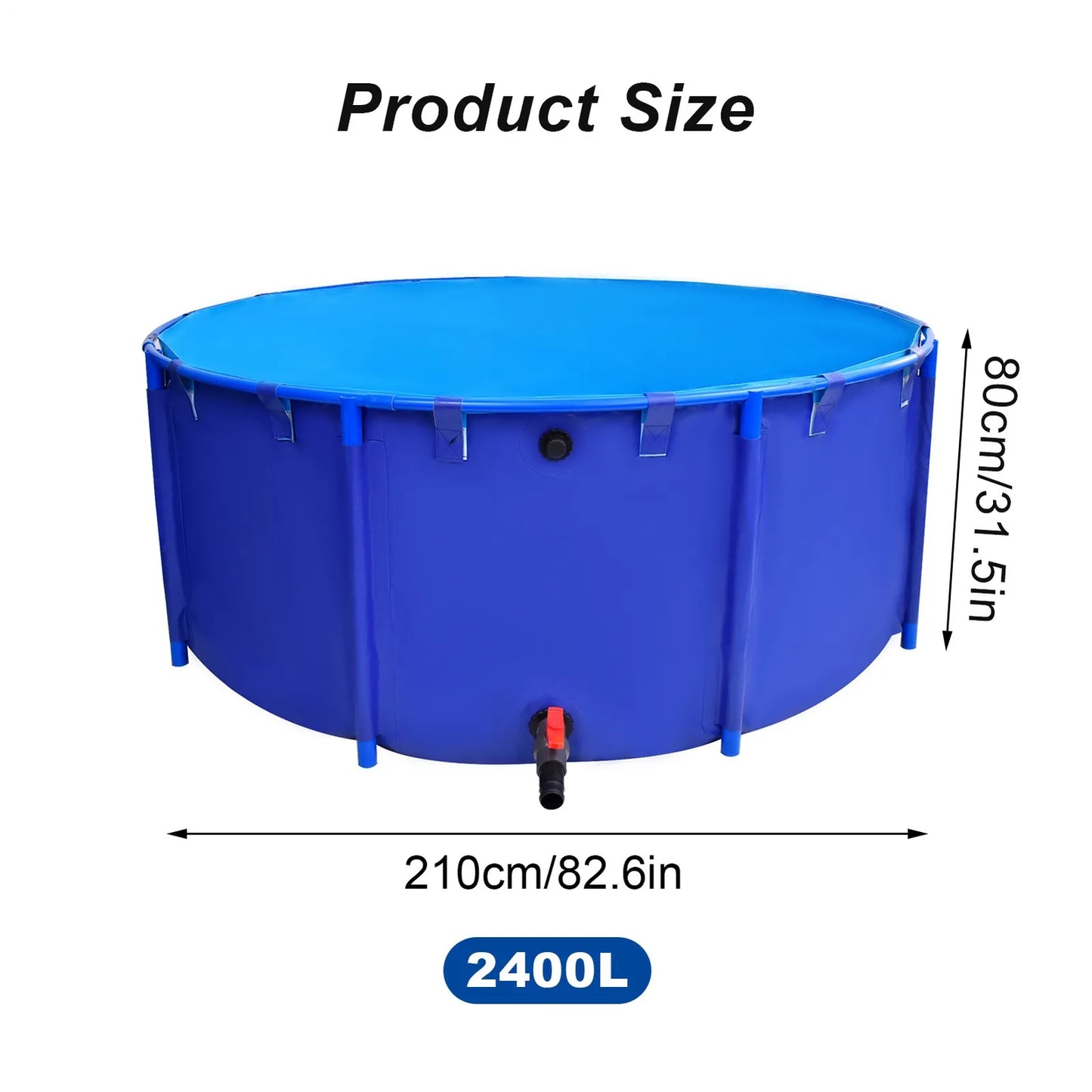 Outdoor Hot Tubs 82 x 32 Inch Round PVC Frame Above Ground Outdoor Backyard Swimming Pool Set