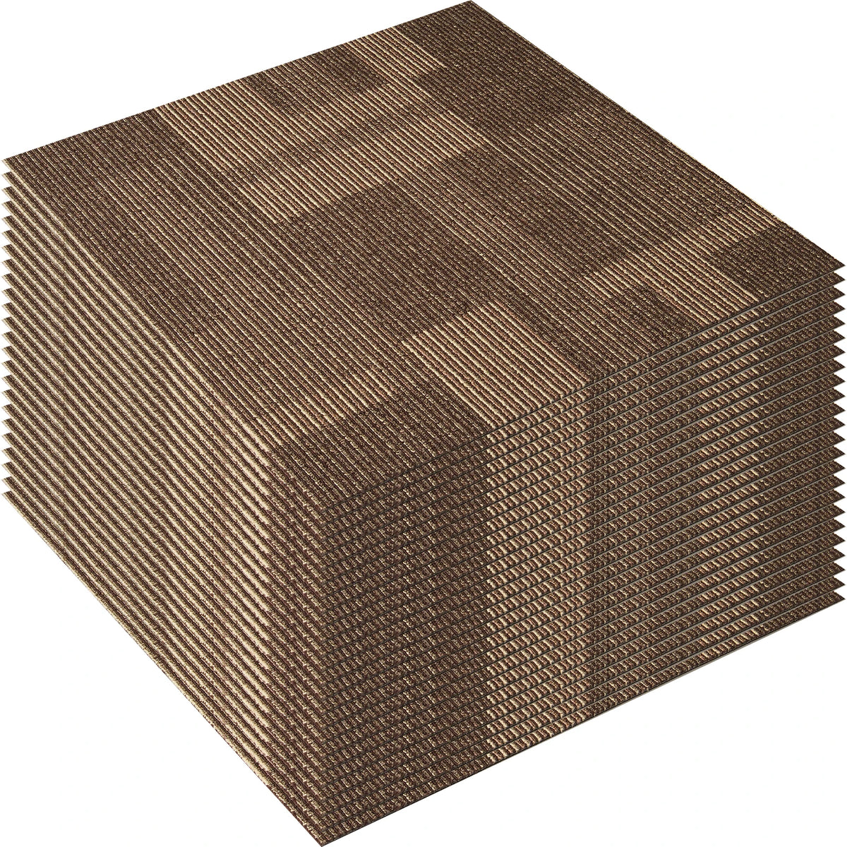 SucceBuy Carpet Tiles Reusable 24"x 24"Carpet Squares With Padding Attached Soft Padded Carpet Tiles Easy Install DIY for Bedroo