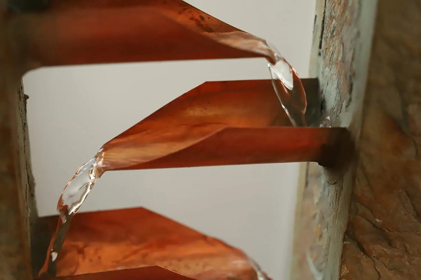 Slate Copper Indoor Table Waterfall Fountain, Relaxing Home Decor with Easy Setup