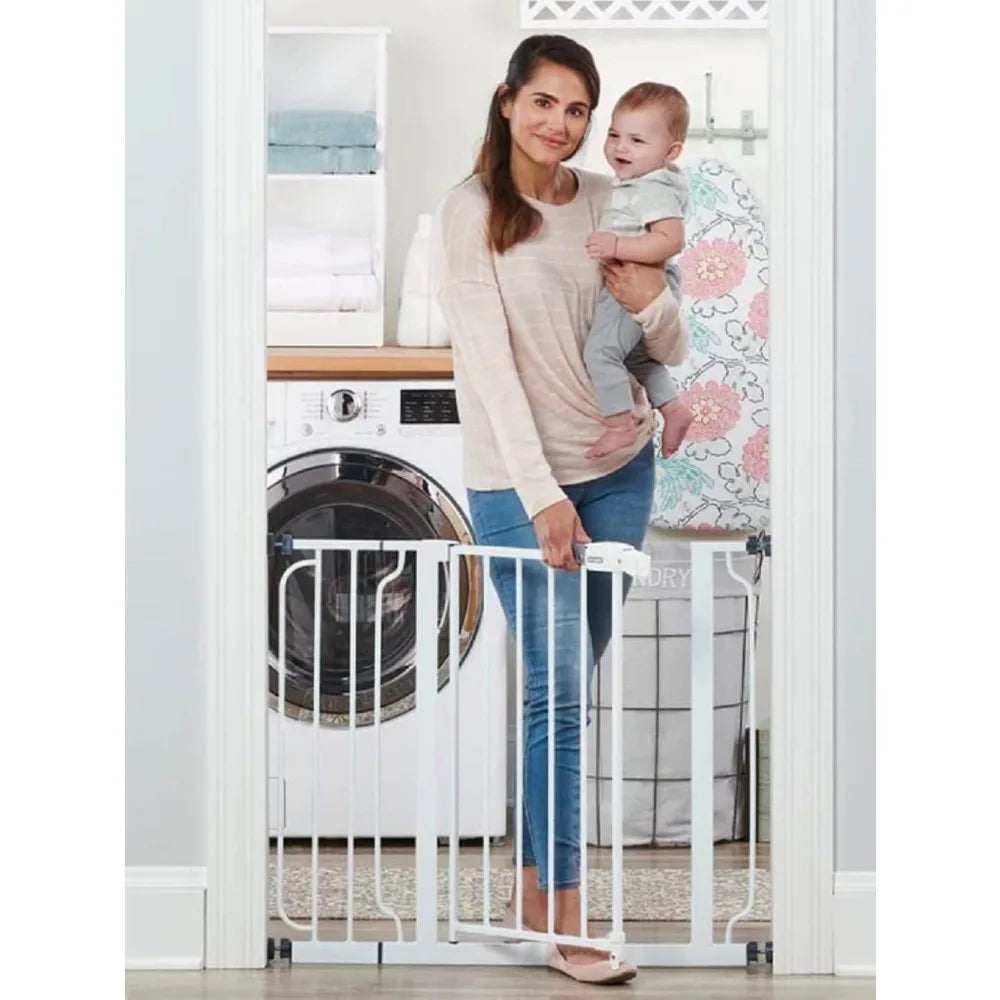 Extra Wide 38.5-Inch Pressure Mount Safety Gate for Stairs and Doorways, Child and Pet Friendly, Easy Installation