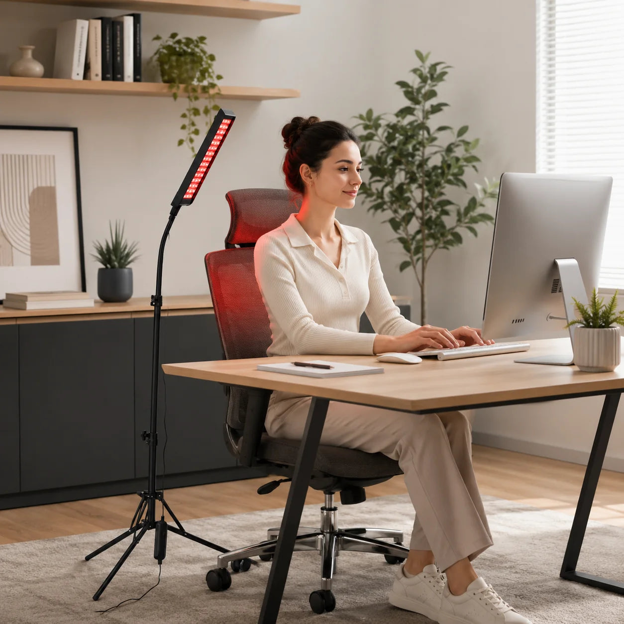Red Light Lamp for Face Body Red Light Panel Infrared Light Device Adjustable Stand With 660nm & 850nm Home Body Facial Care